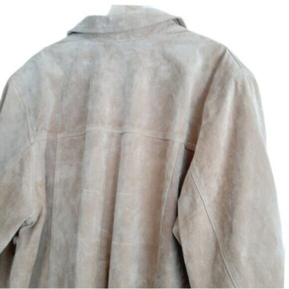HATAWAY Vintage Genuine Suede Blazer Jacket Light Tan Men's Sz XL - Picture 8 of 13